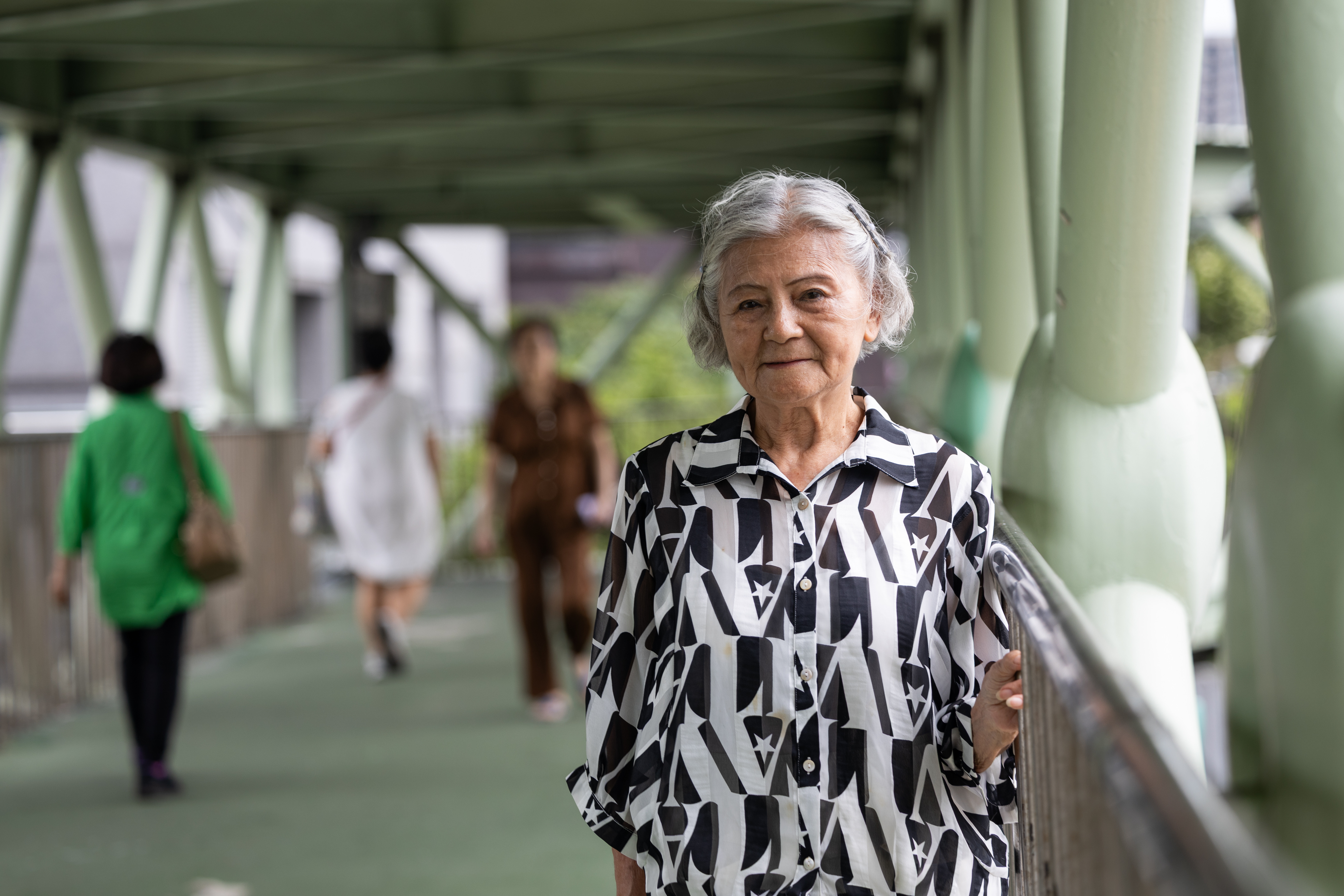 潘秀雲說,我要跑到一百歲,如果跑不動了,我會用走的到終點。(攝影/蔡昕翰)