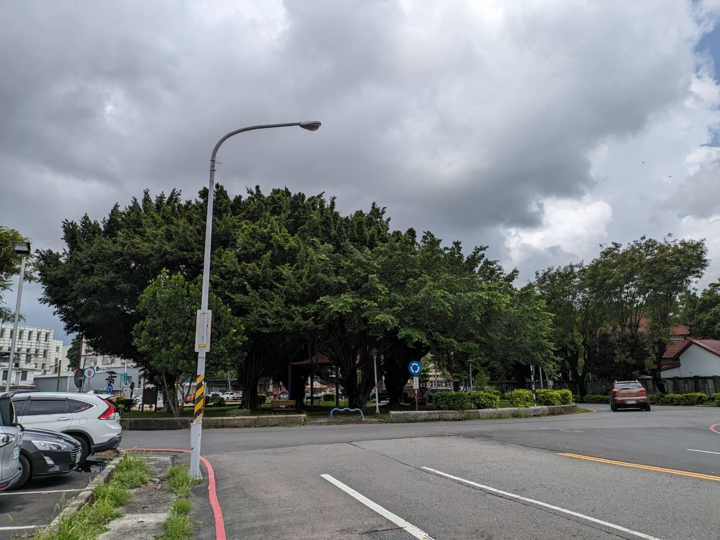 長春公園圓環，每個路口都有圓環標誌。（圖片提供／屏東市大同高中國中部盧怡安、鄭郁璇、郭瀚文、王俞媗）