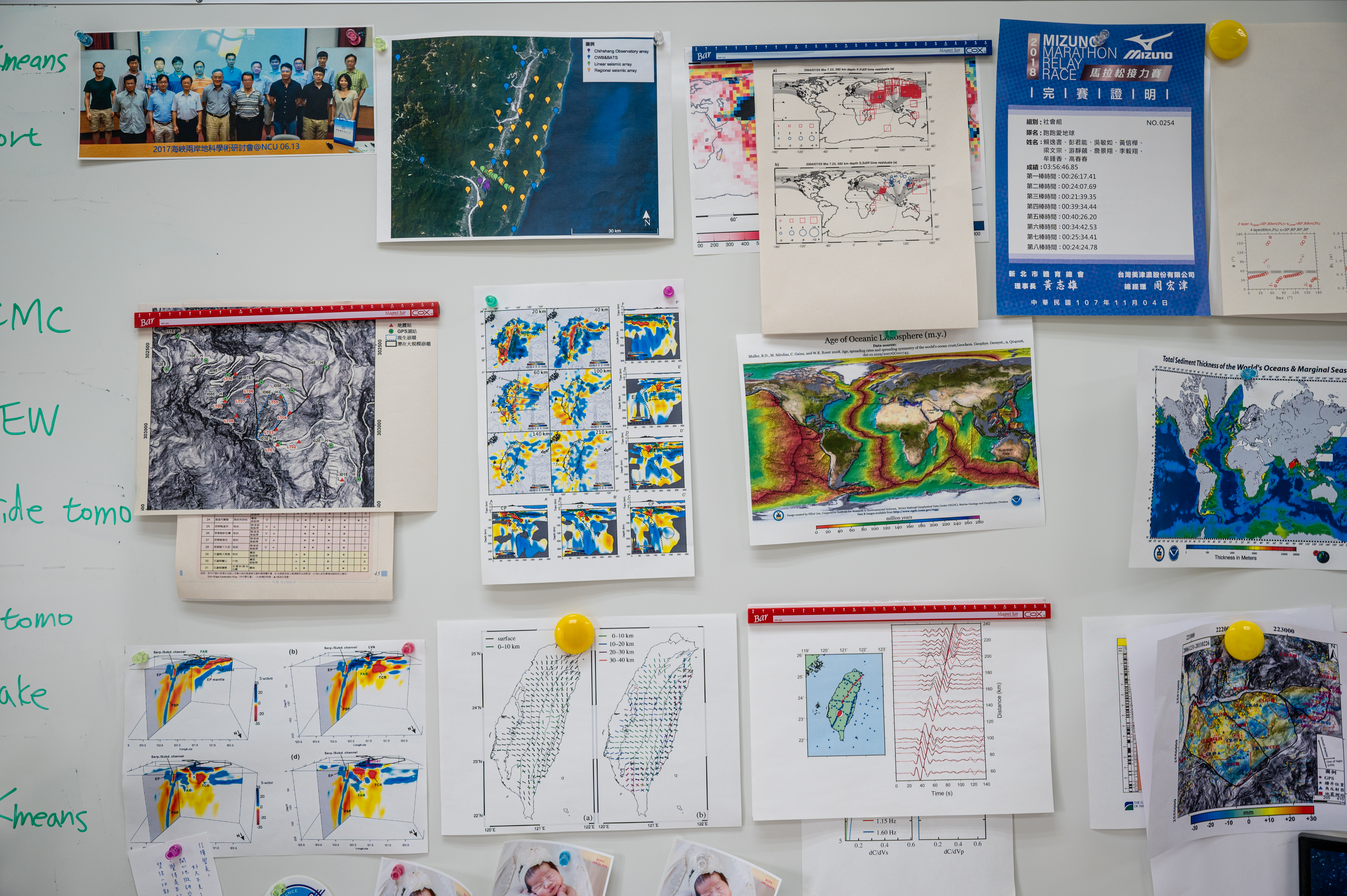黃信樺研究室中的分析畫面。(攝影/林彥廷)