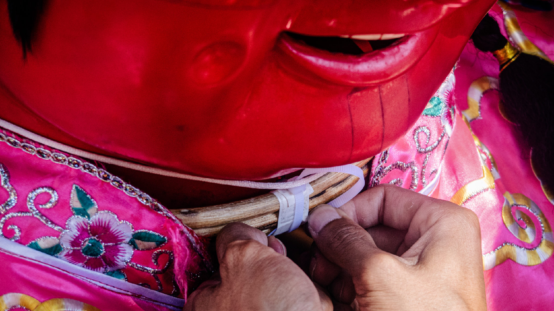 遶境隊伍中的三太子。(攝影/林庭安)