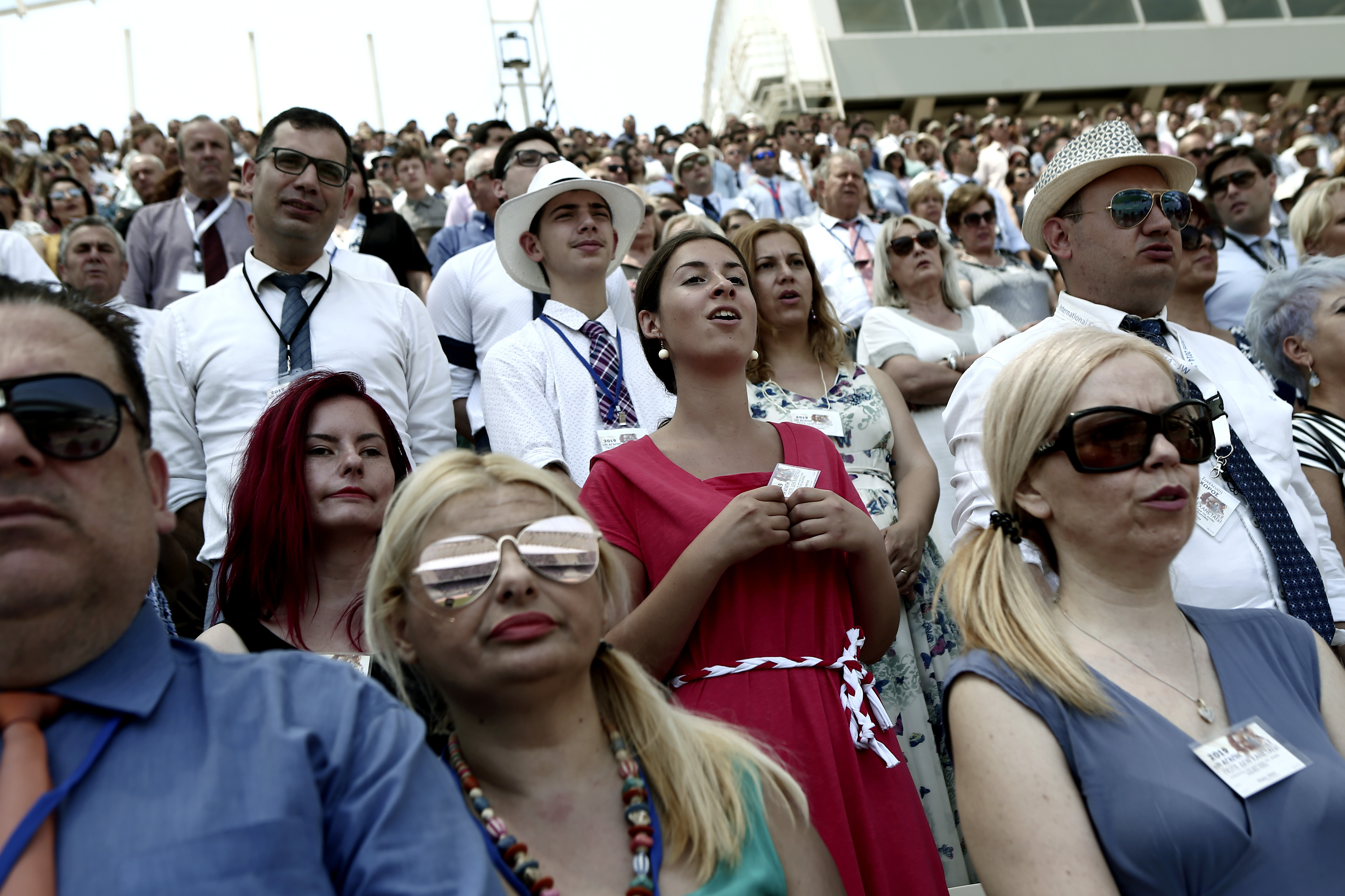 耶和華見證人(Jehovah's Witnesses)的信徒因教義不接受輸血,有時可能會與醫療機構產生衝突。圖為2019年在雅典舉行的耶和華見證人大會。(攝影/Panayotis Tzamaros/NurPhoto via Getty Images)