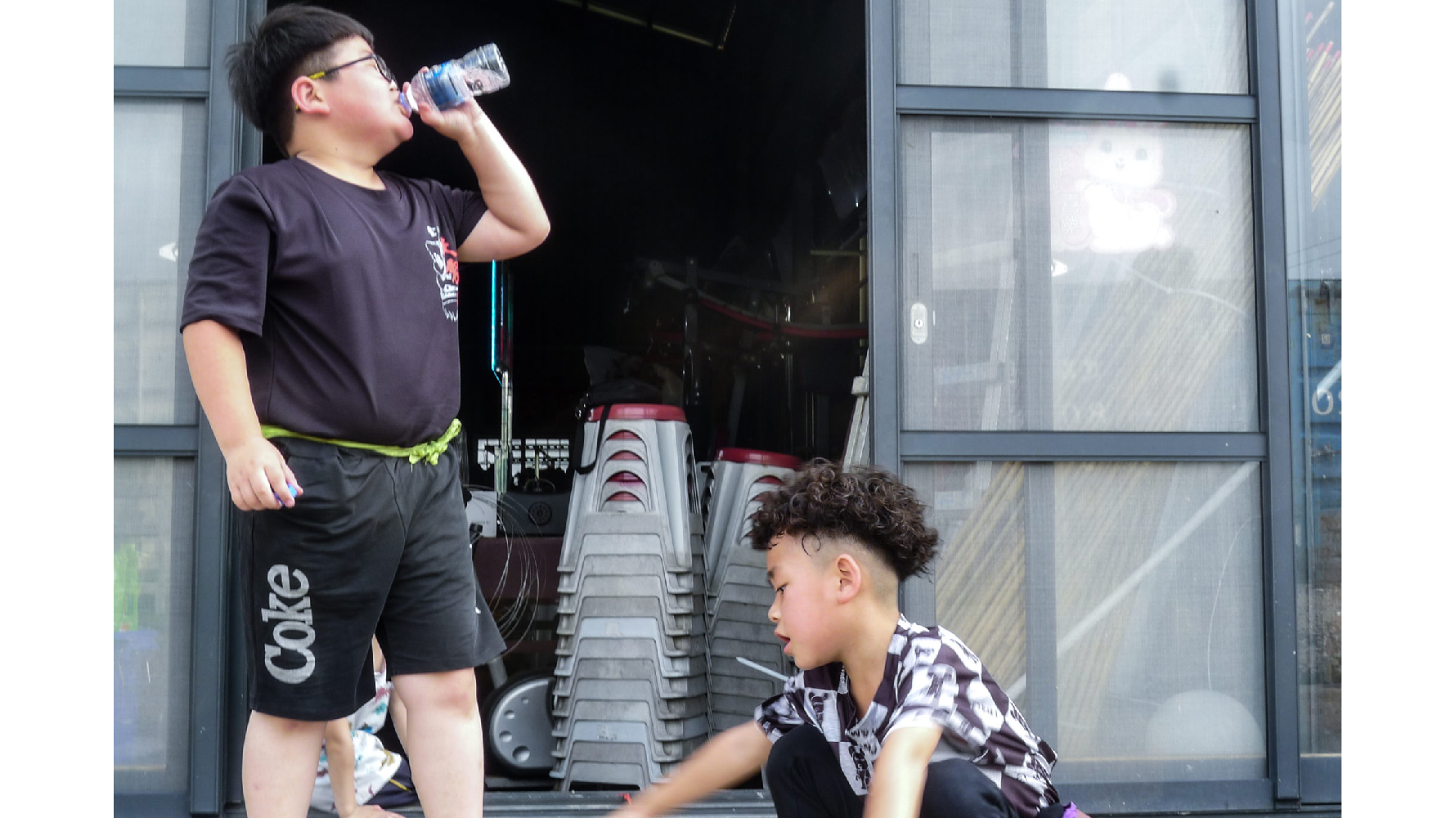 除了平日，團員也利用假日來道館練習。（攝影／洪沛歆）