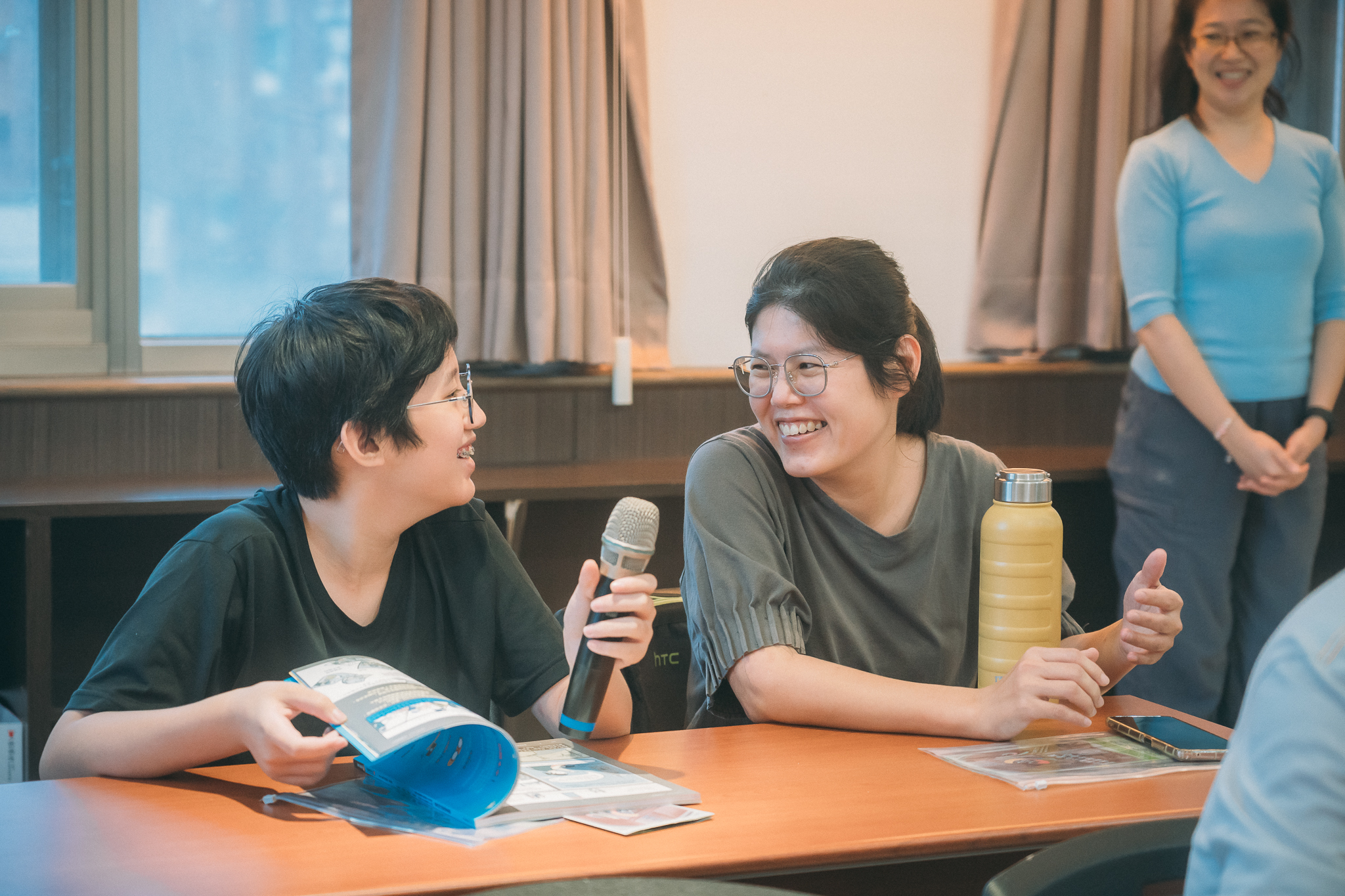 活動當天也有家長帶著孩子一同來參加,並於現場分享親子互動方式。(攝影/林謙順)