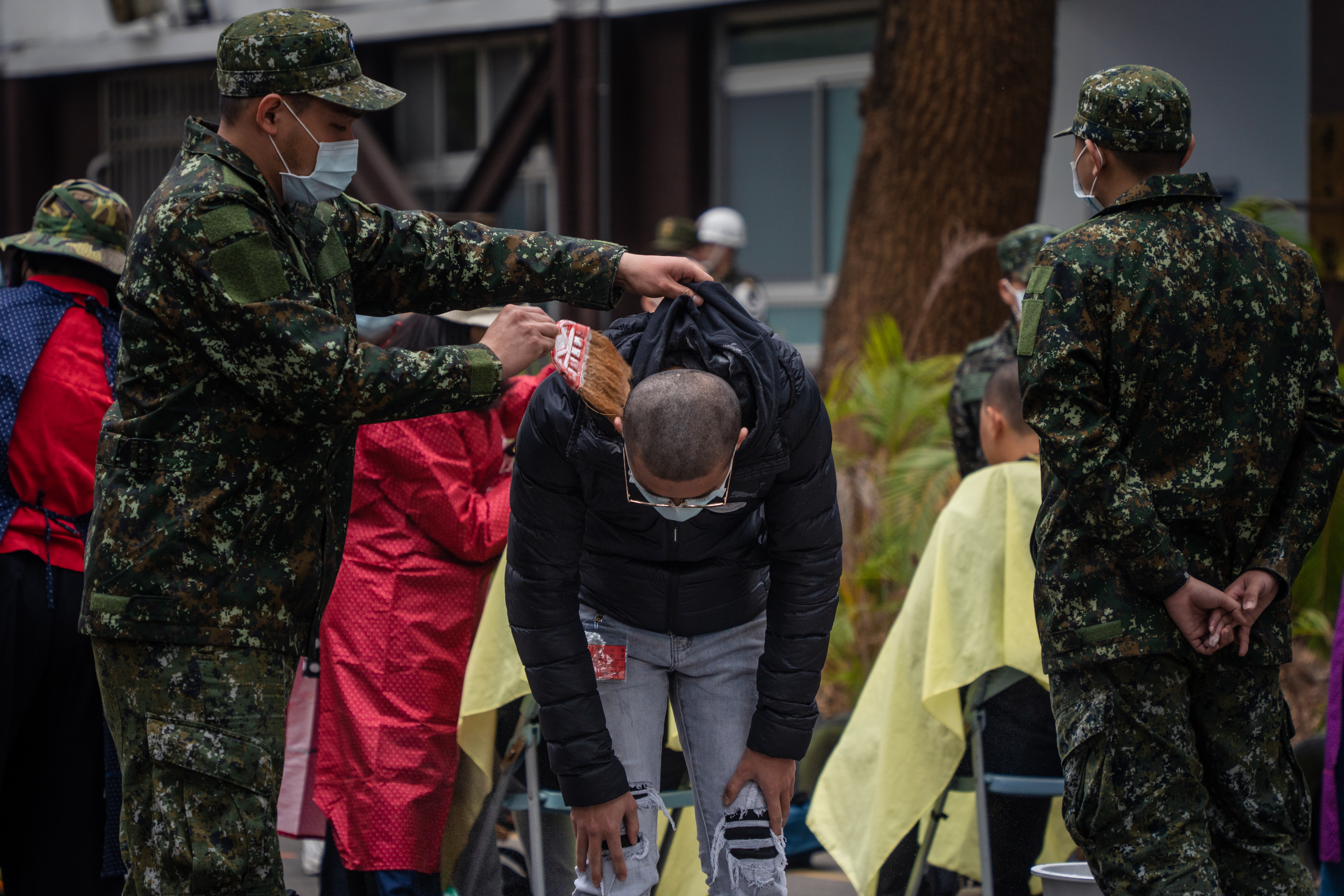 2024年1月25日,首批一年制義務役役男入伍,象徵台灣重整兵力結構,期望提升整體戰力。(攝影/王崴漢)